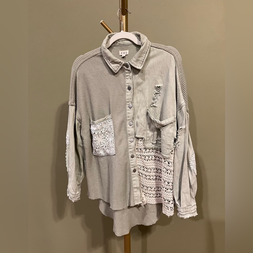 Way Home Patch Detail Shacket